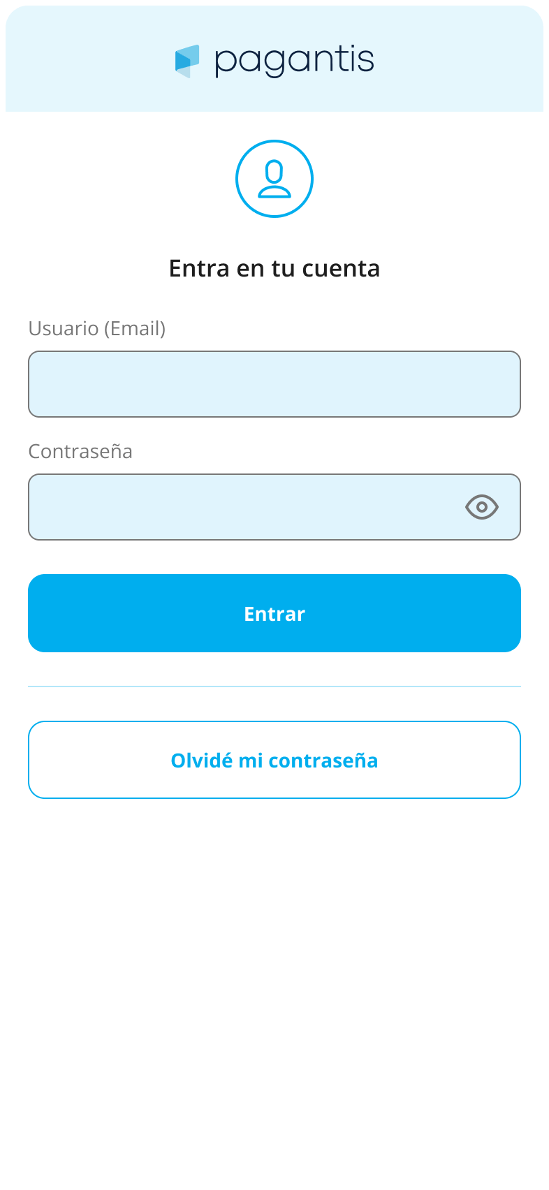 Login screen UI with fields for entering username or email and password, along with buttons for 'Login' and 'Forgot Password.' The design includes a clean, simple layout with placeholders for input fields and options for account access.